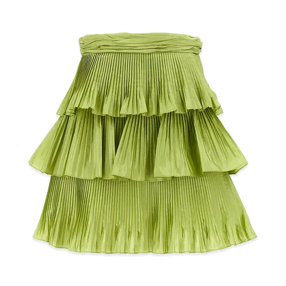 Valentino Women's Skirt Velentino Garavani Taffeta "Green"