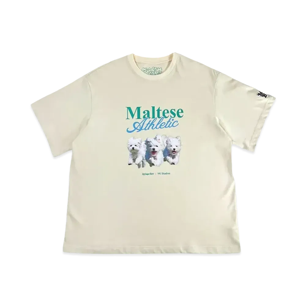 My Sugar Babe WaiKei x MSB Maltese Athletic Tee "Ivory"
