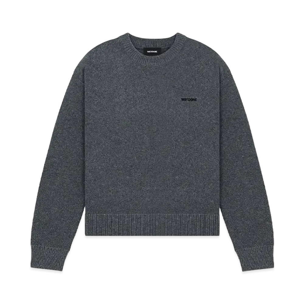 WE11DONE Logo Knit Sweater "Gray"