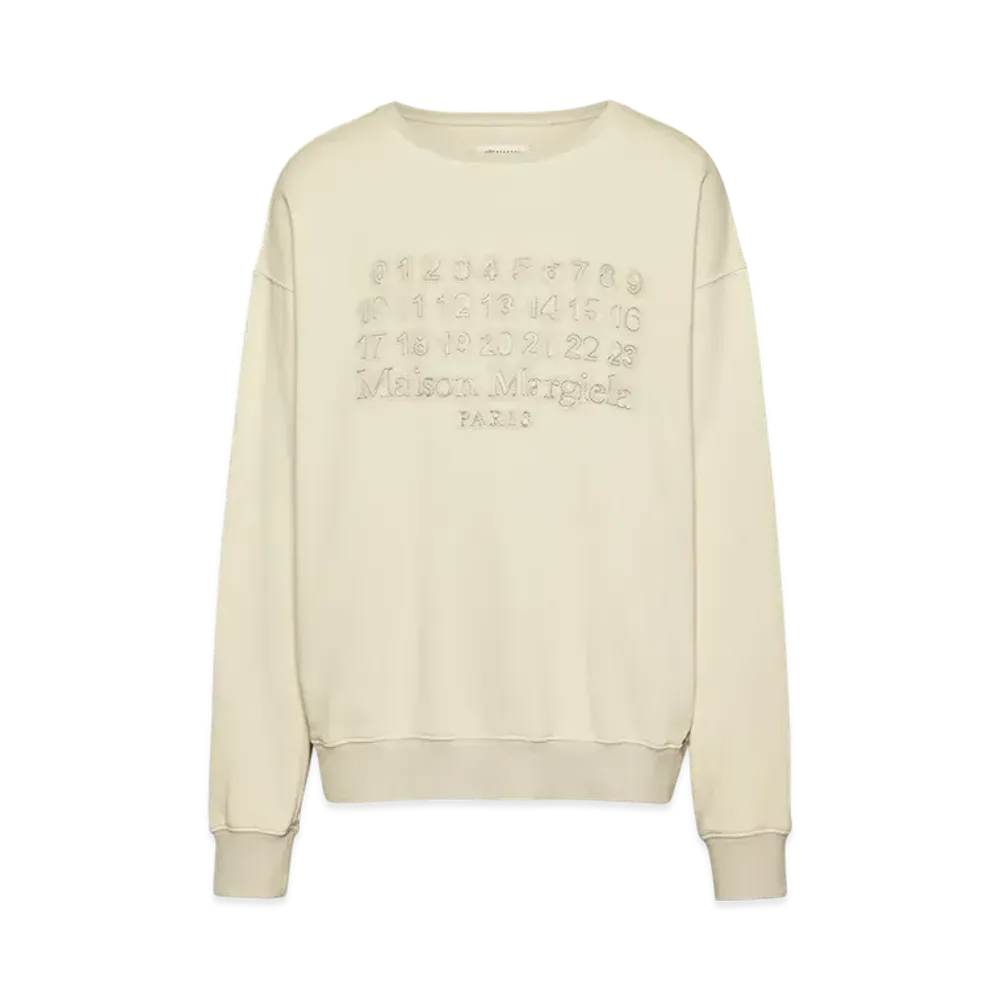 Maison Margiela Men's Logo Sweatshirt "Ecru"