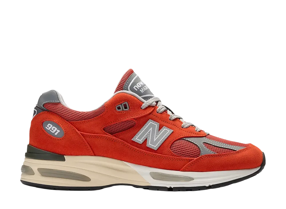 New Balance 991V2 Made in UK "Grenadine/Fire Whirl"