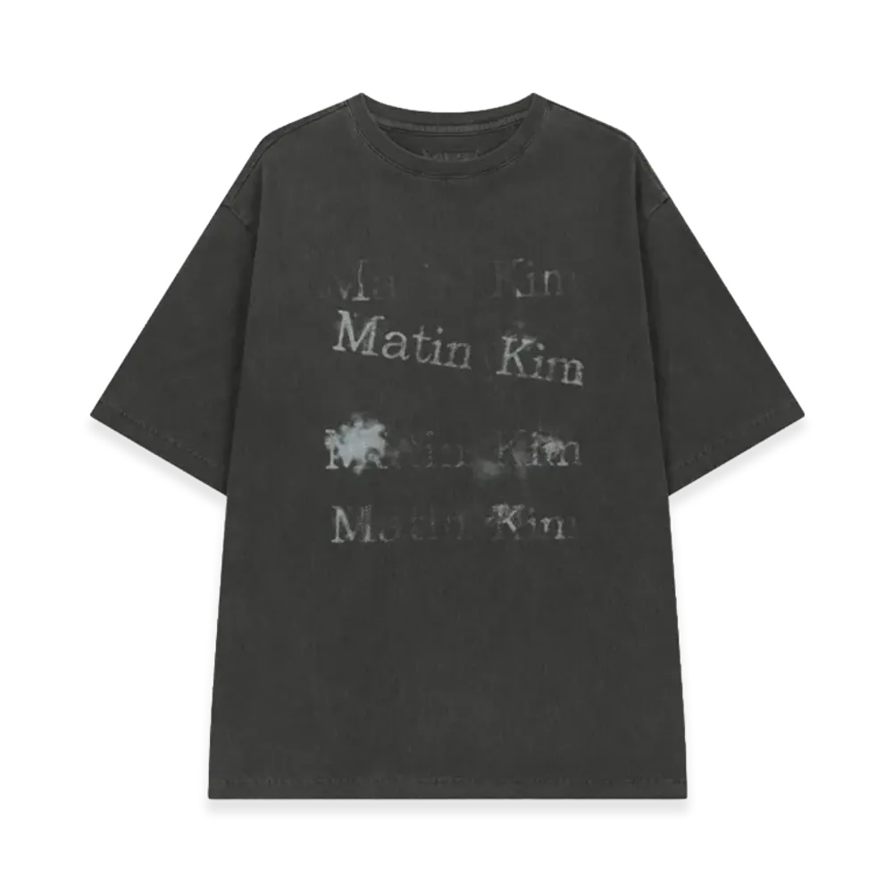 Matin Kim Pigment Graffiti Logo Top "Charcoal"