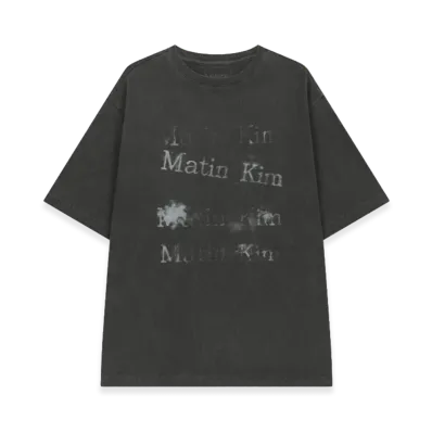 Matin Kim Pigment Graffiti Logo Top "Charcoal"