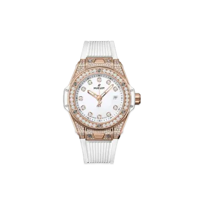 HUBLOT Big Bang One Click King Gold White Pave 33mm
