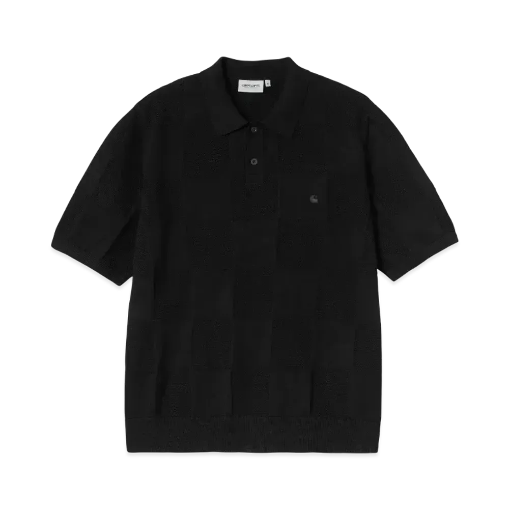 Carhartt WIP S/S Checker Polo "Black"