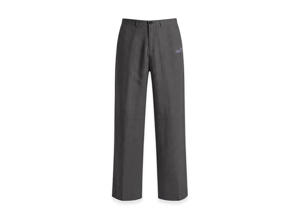 FEELS. Linen Straight Slacks "Gray"