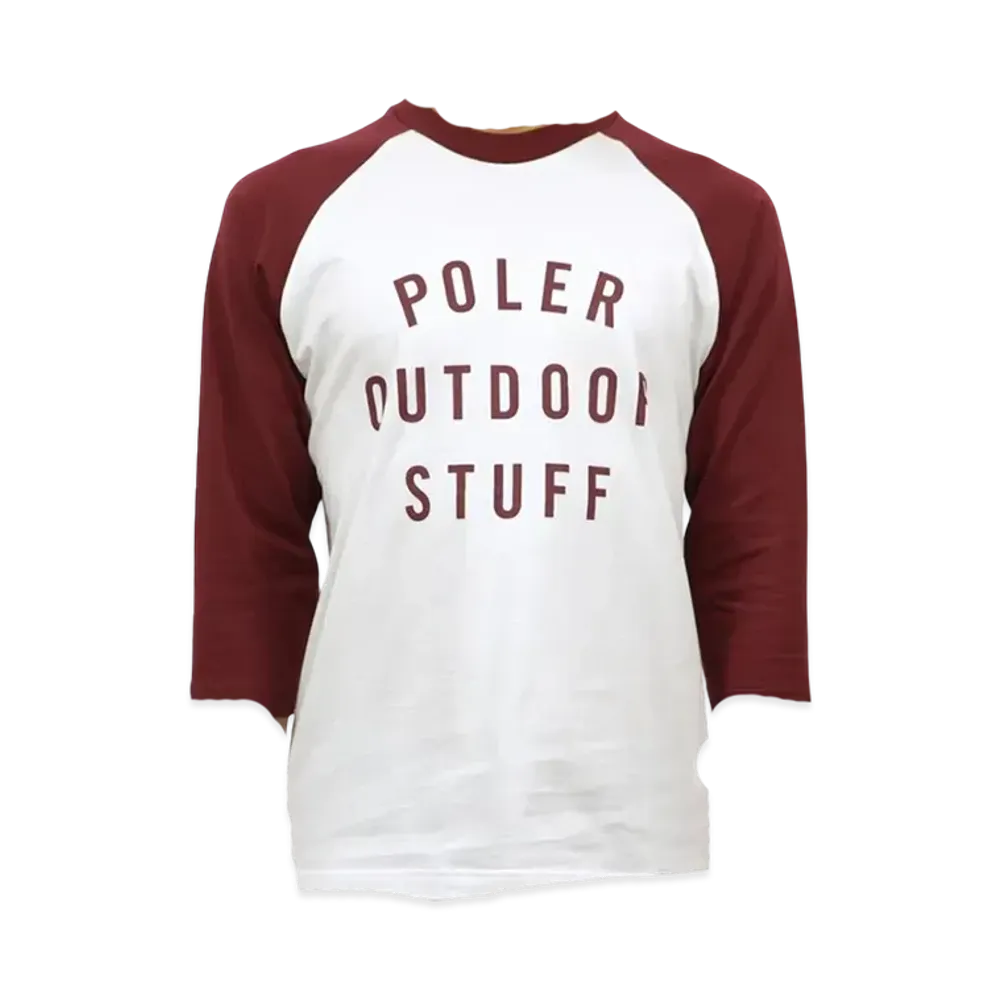 POLeR Raglan Tee "BurgundyWhite"