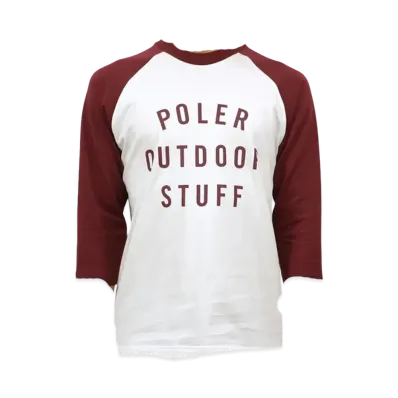 POLeR Raglan Tee "BurgundyWhite"