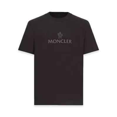 MONCLER Logo Cotton T-Shirt "Black"