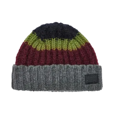 Paul Smith Cropped Logo Multi-Border Knit Cap "Gray"