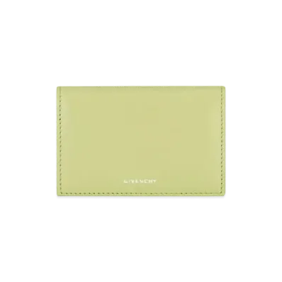 GIVENCHY Edge Card Holder in Leather "Avocado Green"