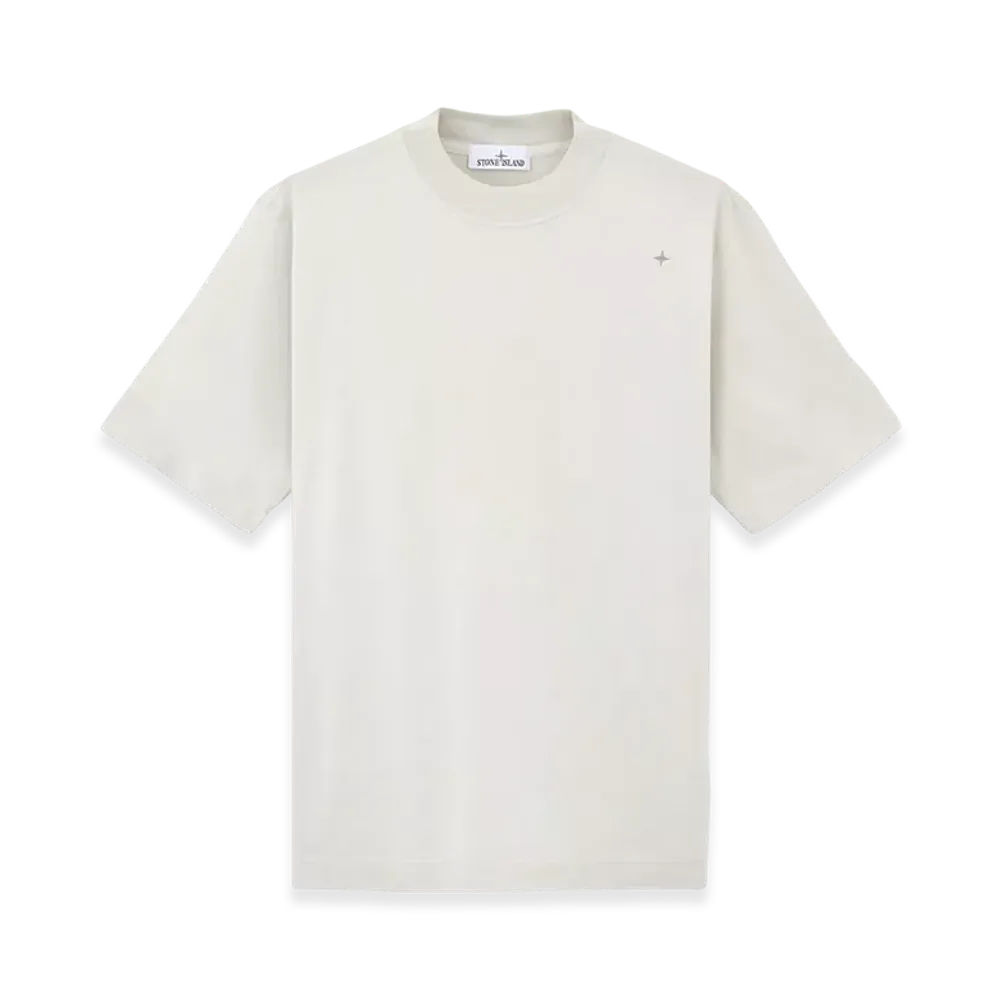 Stone Island 202G3 60/2 Mercerized Cotton Jersey Stone Island Stellina Short-Sleeve T-Shirt with Embroidery - 24FW "Sand"