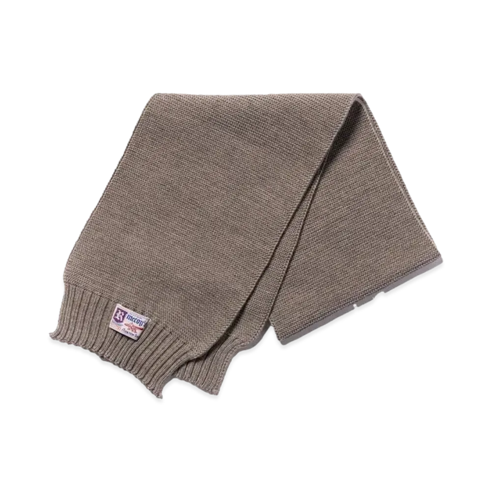 THE REAL McCOY'S Scarf Wool-Knit "Gray"