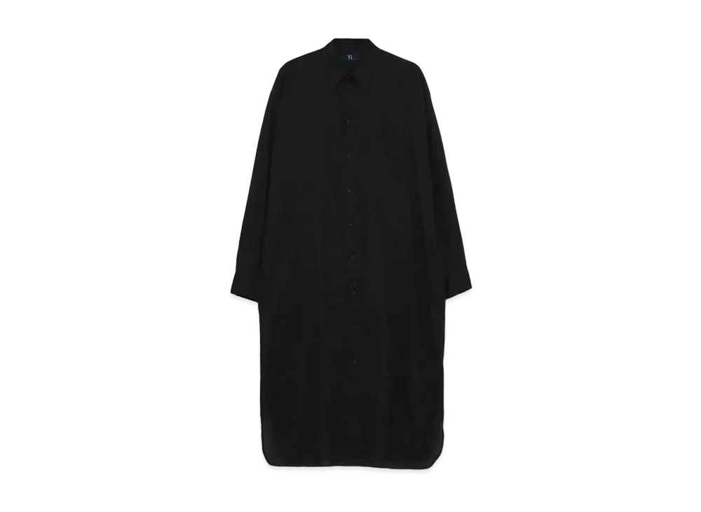 Yohji Yamamoto Y's LAWN BIG LONG SHIRT "Black"