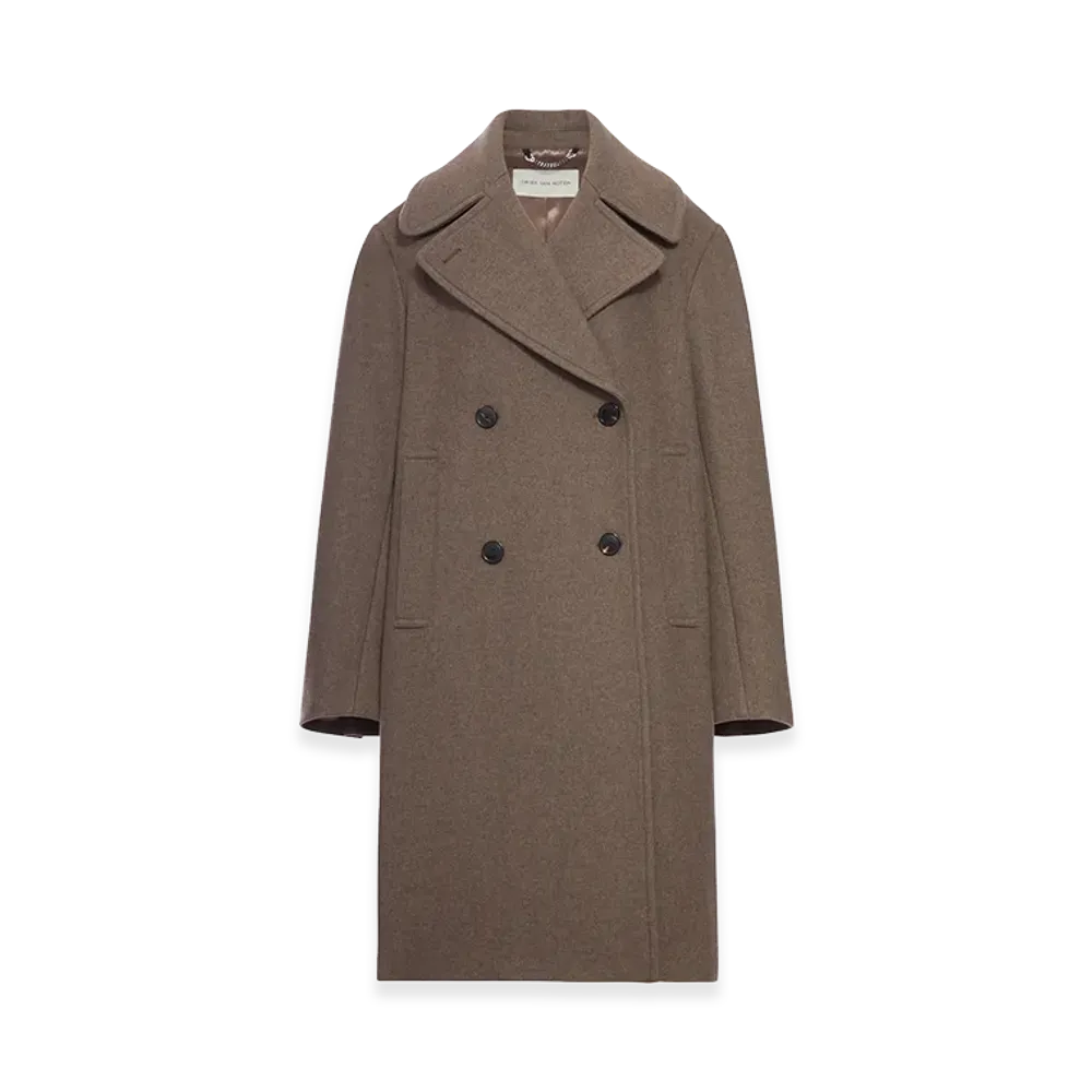 DRIES VAN NOTEN Women's Double-Breasted Coat "Brown"