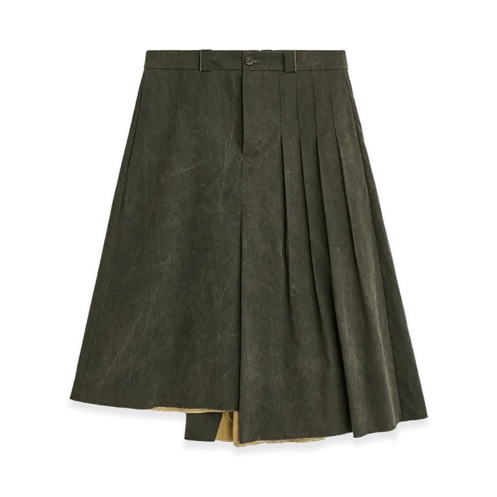 OUR LEGACY Women's Origami Skirt "Antique Mudd Coated Sateen"