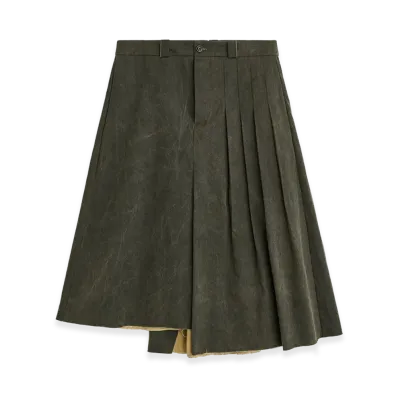 OUR LEGACY Women's Origami Skirt "Antique Mudd Coated Sateen"