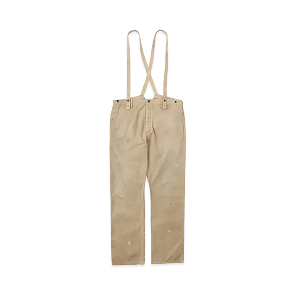 visvim TRAVAILLER BRACES PANTS DMGD "Beige"