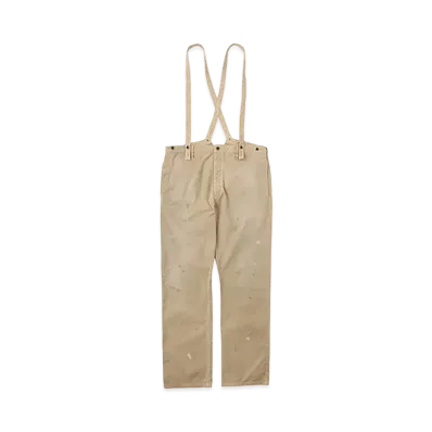 visvim TRAVAILLER BRACES PANTS DMGD "Beige"