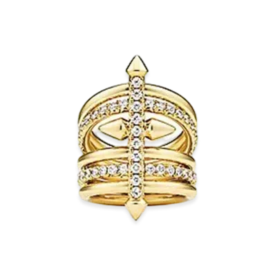 Tiffany & Co. Titan by Pharrell Williams Five-Row Ring "Yellow Gold/Diamond"