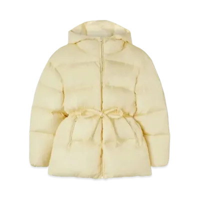 PALM ANGELS Waist Belt Down Jacket "Butter Off White"
