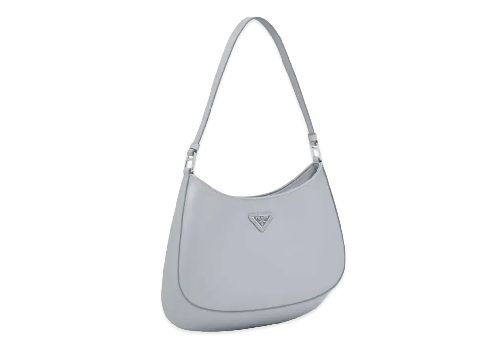 PRADA Cleo Brushed Leather Shoulder Bag "Blue"