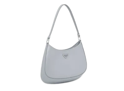 PRADA Cleo Brushed Leather Shoulder Bag "Blue"