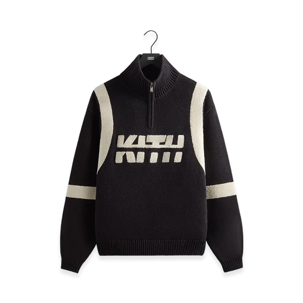Kith Racer Quarter Zip Wyona Sweater "Black"