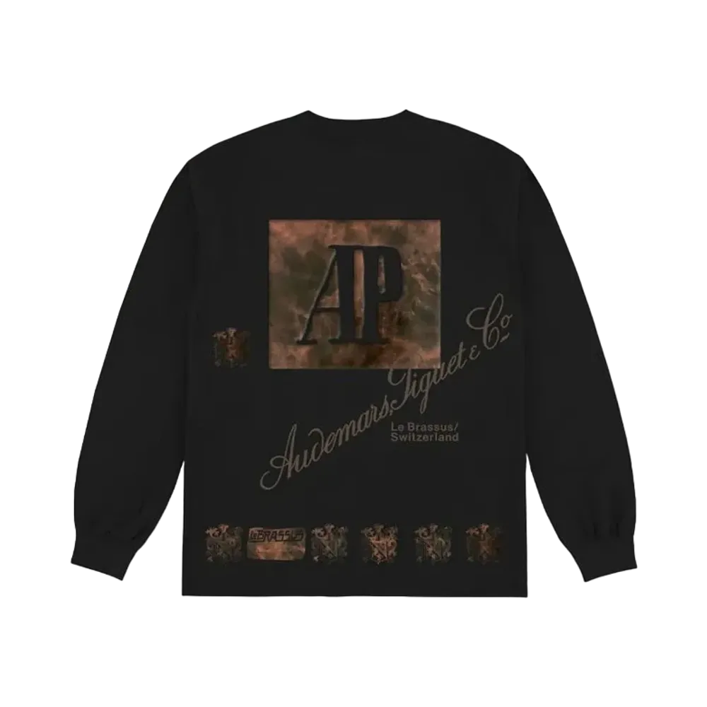 Travis Scott Cactus Jack x AP Le Brassus Long Sleeve Tee "Black"