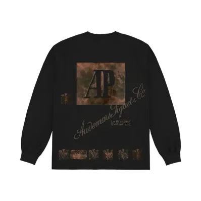 Travis Scott Cactus Jack x AP Le Brassus Long Sleeve Tee "Black"