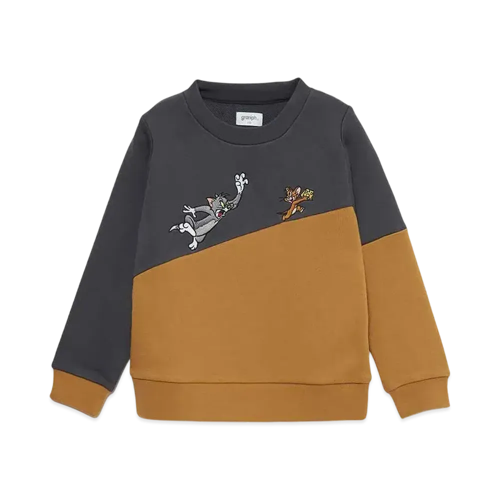 graniph x Tom and Jerry Chase 3 Kids Fleece Sweat "Sumikuro"