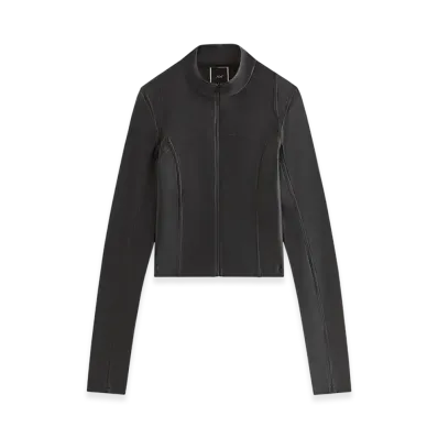 Kith Women Nita Faux Leather Zip Long Sleeve "Black"
