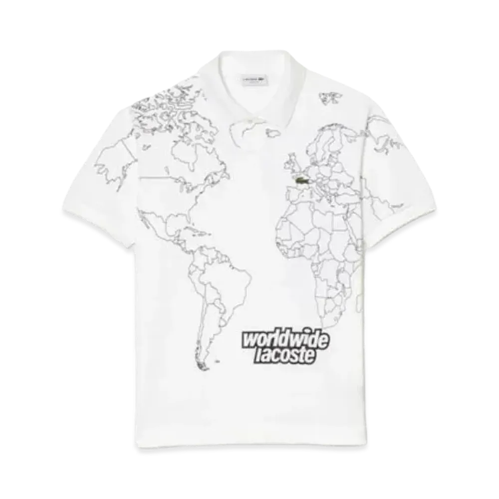 LACOSTE World Wide LACOSTE Polo Shirt "White"