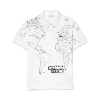 LACOSTE World Wide LACOSTE Polo Shirt "White"
