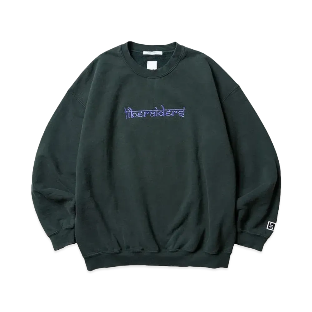 Liberaiders EMBROIDERY LOGO CREWNECK "GREEN"
