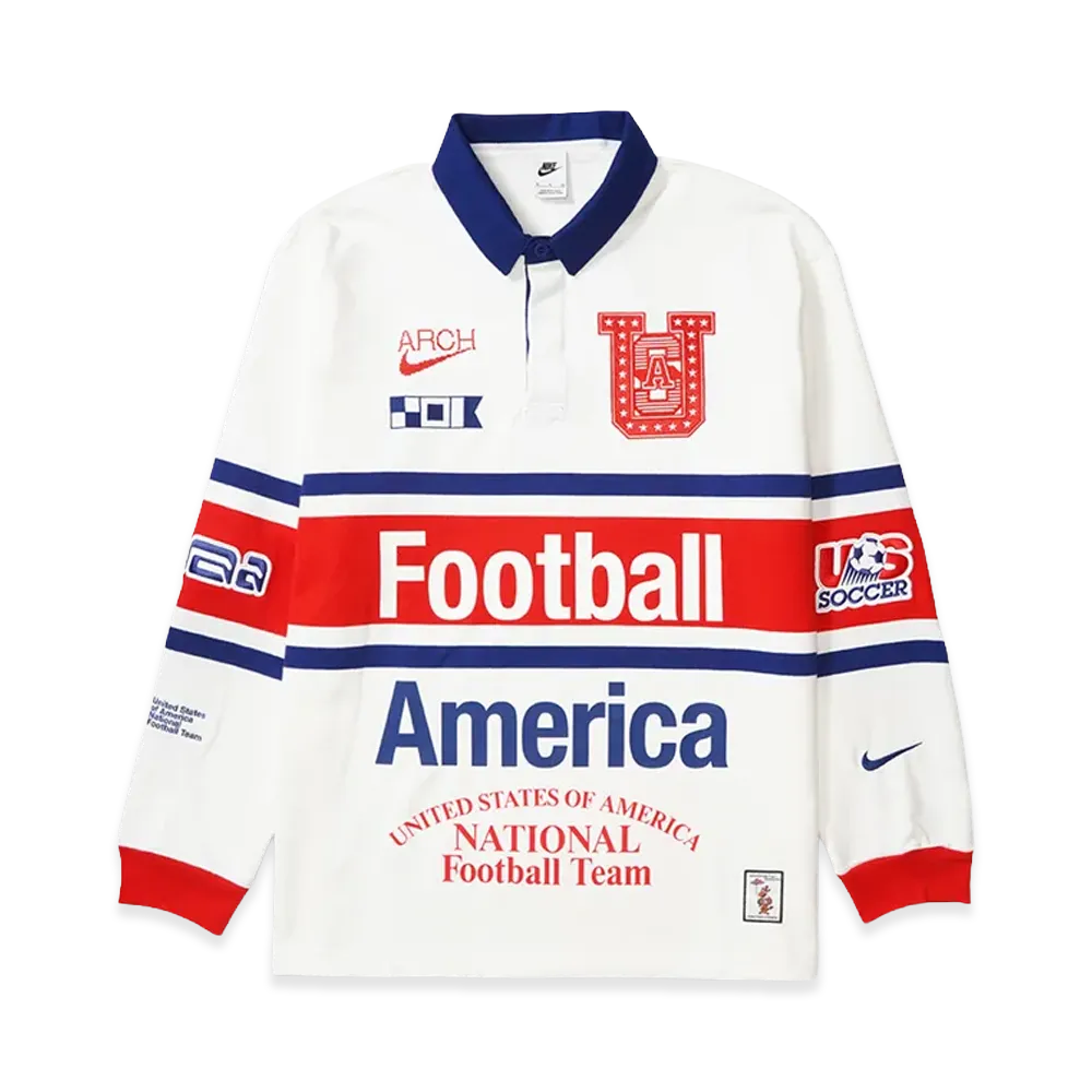 Nike x Virgil Abloh Archive (V.A.A.) X2 World Cup Long-Sleeve Rugby Top The Stars & Stripes United States "White"