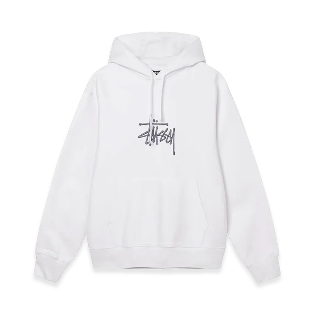 Stussy Basic Embroidered Hoodie "White"