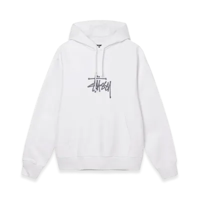 Stussy Basic Embroidered Hoodie "White"