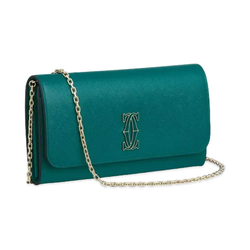 Cartier Chain Wallet, C de Cartier "Petrol Blue"