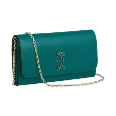 Cartier Chain Wallet, C de Cartier "Petrol Blue"
