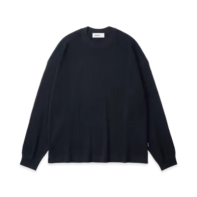 everyone Surf Knit Long Sleeve Tee Shirt "Navy"