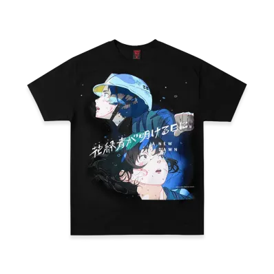 Geeks Rule x A NEW DAWN 15 Silkscreen Printing T Shirt "Black"