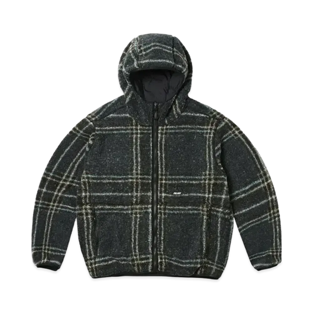 PALACE Reversible Check Fleece Jacket "Black"