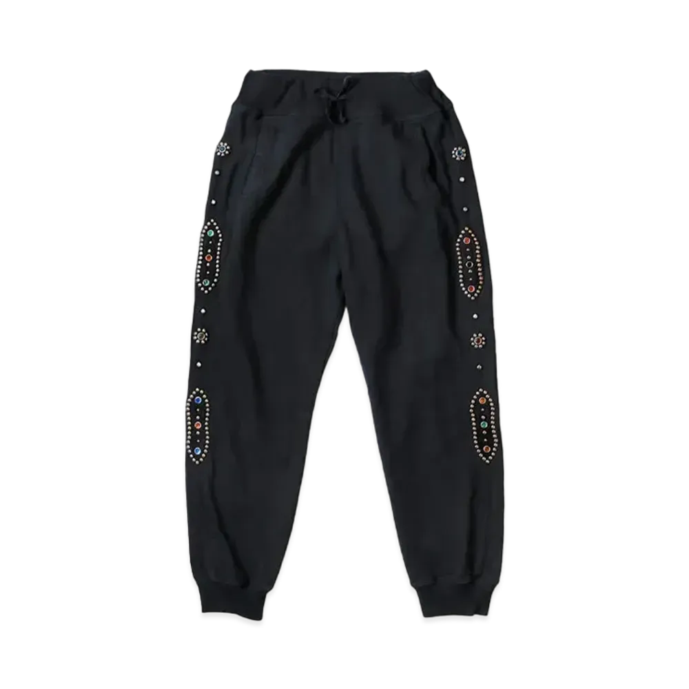 KAPITAL BACK HAIR SWEAT RIB PANTS (STUDY REMAKE) "Black"