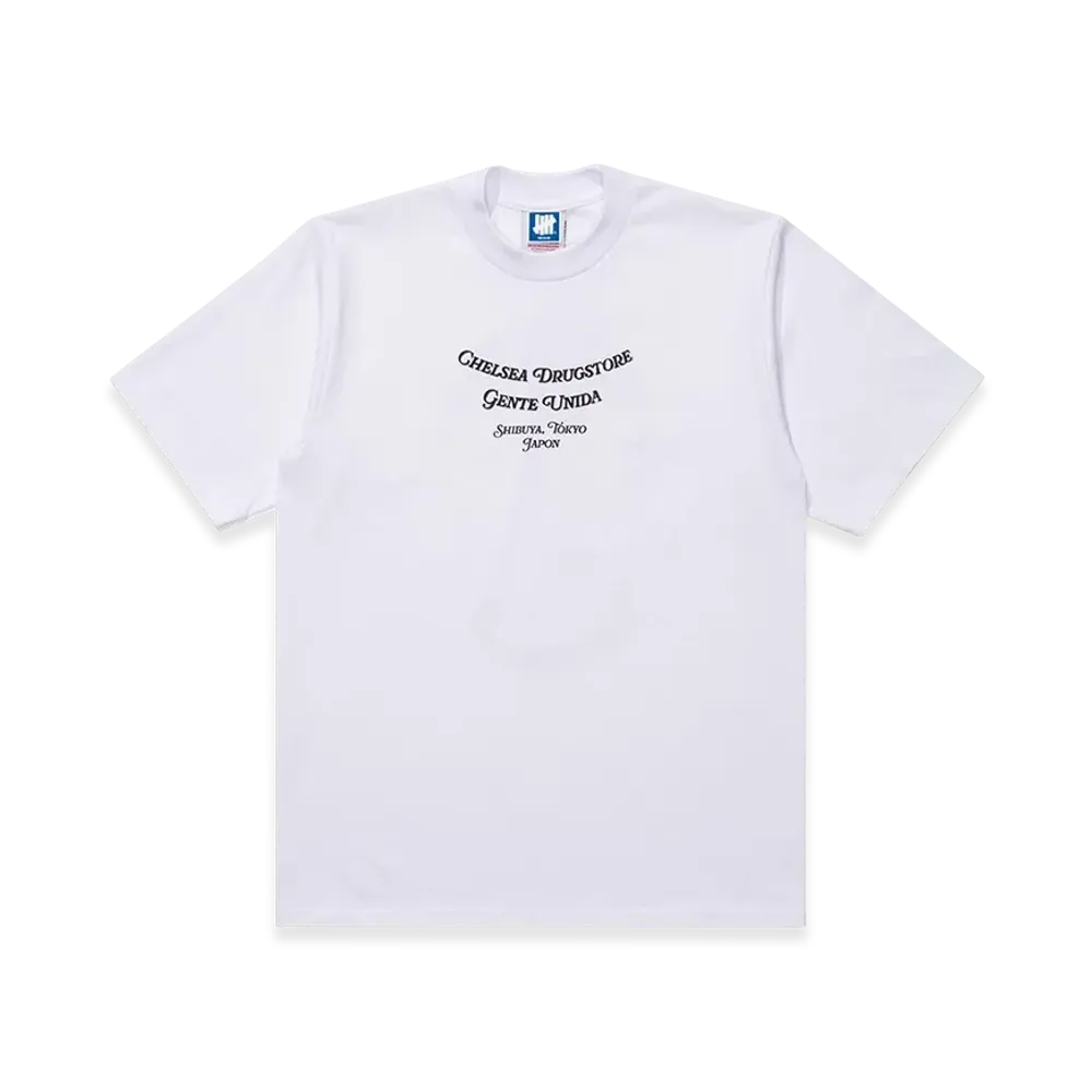 UNDEFEATED x Chelsea Drugstore x Gente Unida S/S Tee #1 "White"