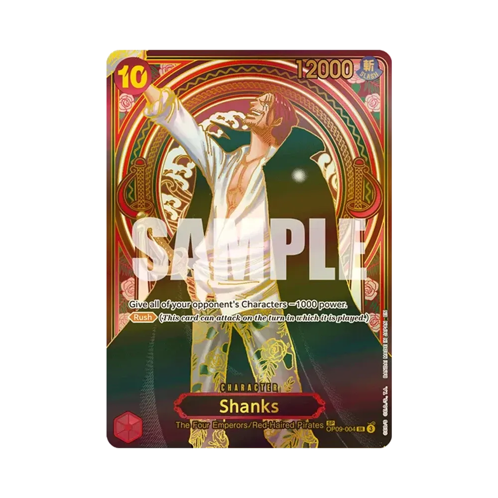 シャンクス：金背景 SR-SPC [OP09-004]【英語版】(ブースターパック「受け継がれる意志」)