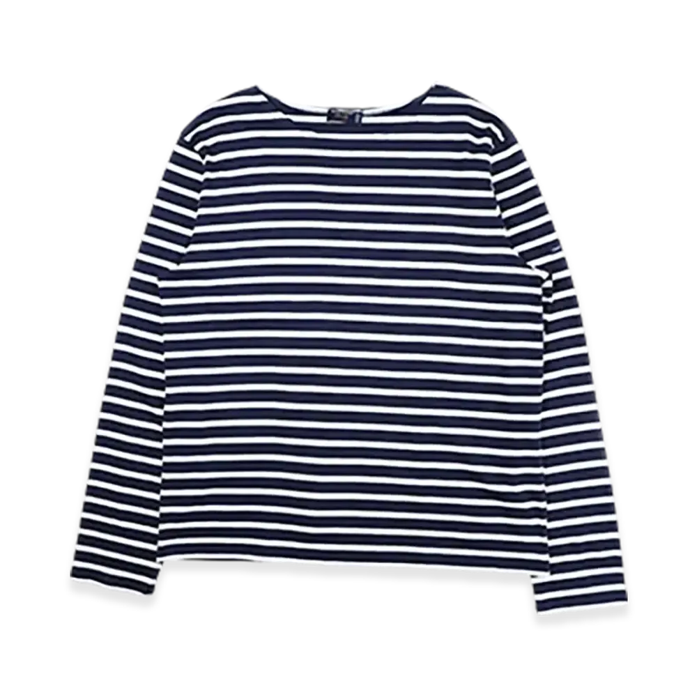 SAINT JAMES Long Sleeve T-shirt Minquiers Moderne "Marine Neige"