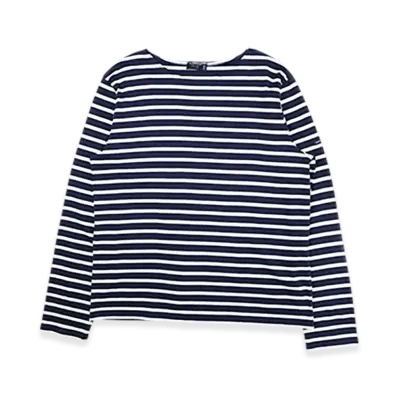 SAINT JAMES Long Sleeve T-shirt Minquiers Moderne "Marine Neige"