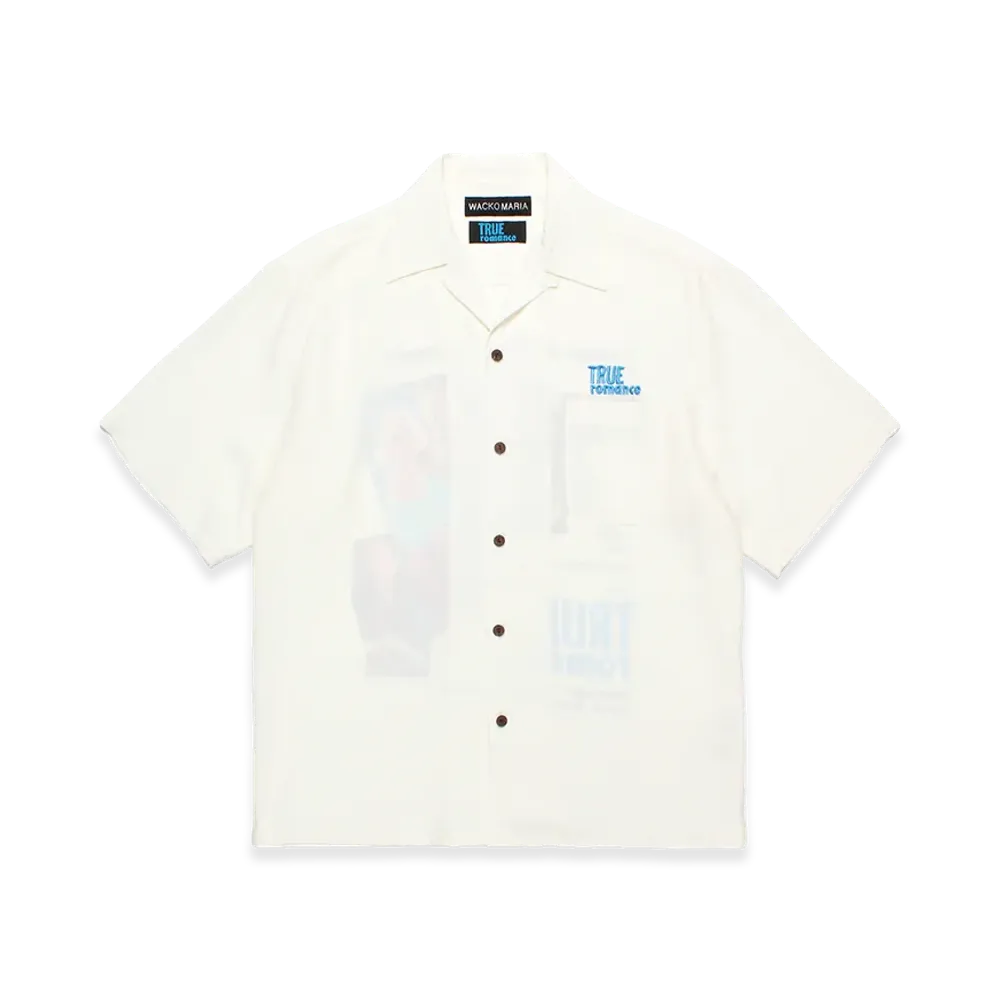 WACKO MARIA x True Romance 50's Open Collar Shirt "White"