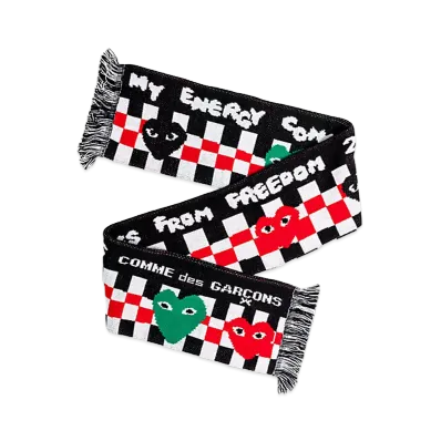 PLAY COMME des GARCONS MARKET PLAY Scarf (Checkerboard) "Black/Red/White"